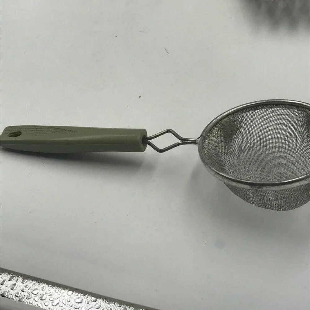 Vintage Chromium Plated Ekco USA Kitchen Utensil Lot Avocado Green Campbells S&P